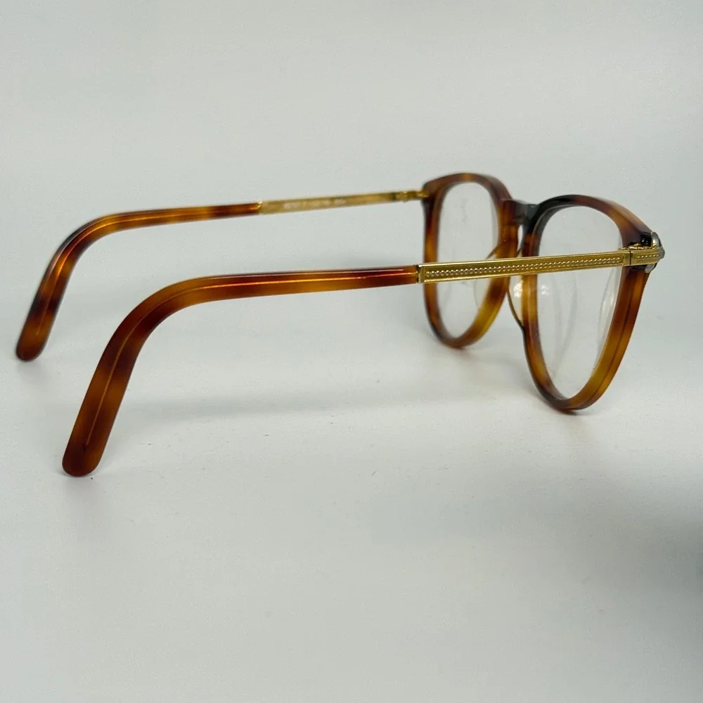 Vogart Kent 7 54-16 034 Tortoise‎ Gold Eyeglass Frames Italy Vintage Eyewear